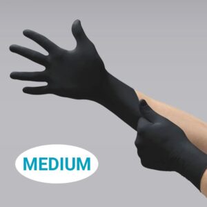 Emerald 4X Black nitrile powder-free gloves - Medium