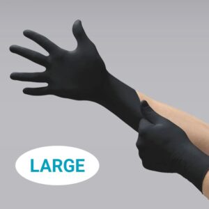 Emerald 4X Black nitrile powder-free gloves - Large