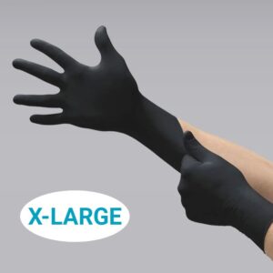Emerald 4X Black nitrile powder-free gloves - X-Large